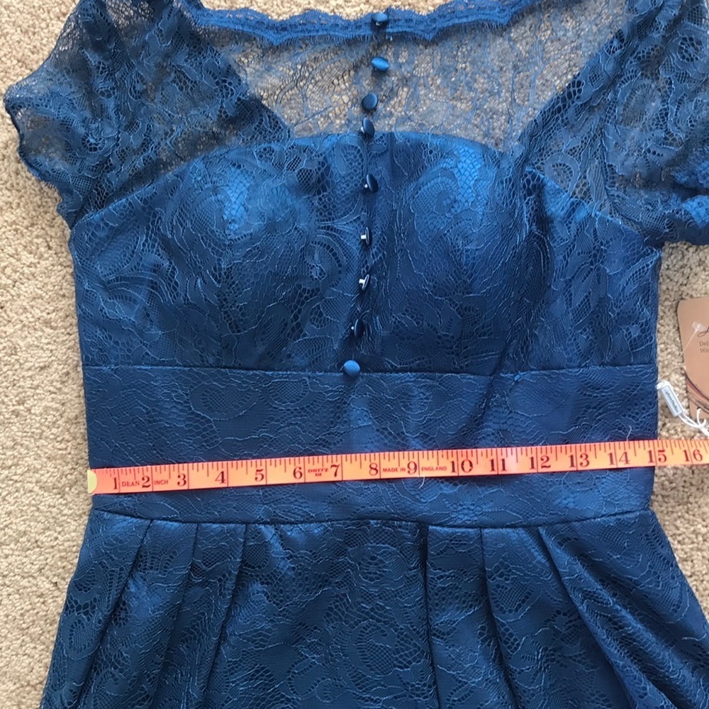 NWT! LIGHT IN THE BOX size 6 ink blue lace dress - Picture 8 of 8